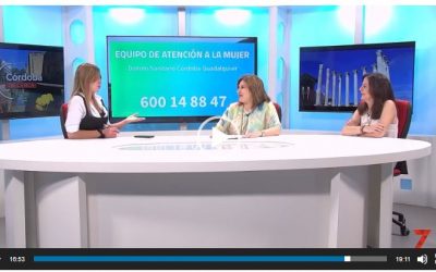 Macarena Mansilla y Rafaela Rodríguez, trabajadora social y enfermera del Equipo de Atención a la Mujer del Distrito, fueron entrevistadas en el programa ‘Córdoba de cerca’ de 7 TV Andalucía